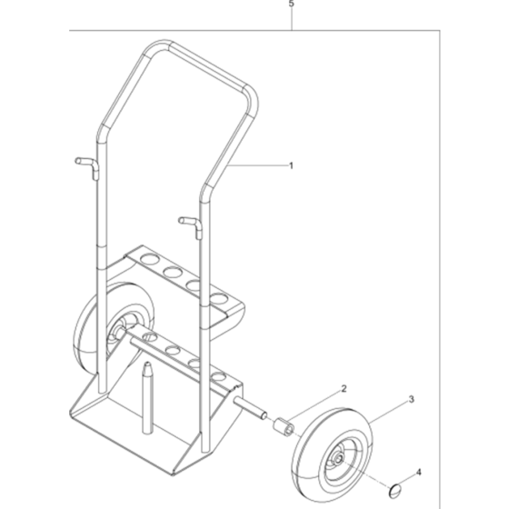 Cart Transportation-1 Assembly for Wacker BH24-5000008992 (Petrol) Rev.102 Breakers