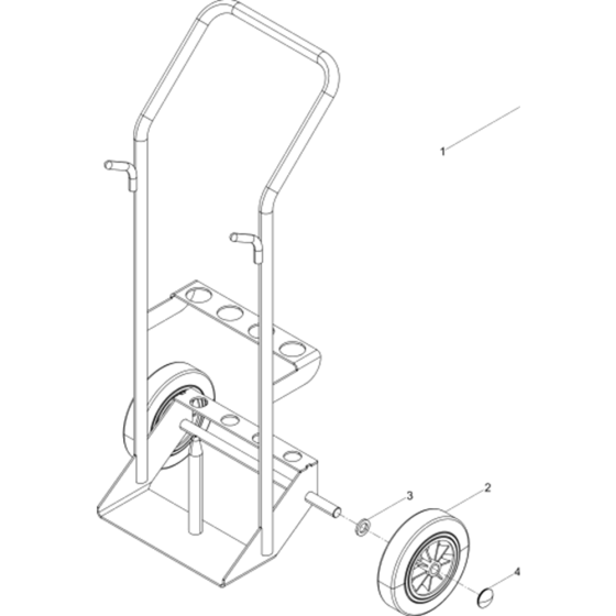 Cart Transportation Assembly for Wacker BH24-5000008993 (Petrol) Rev.105 Breakers