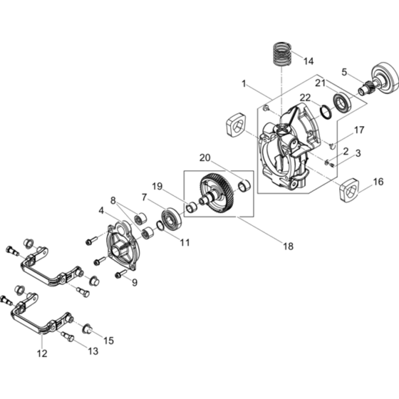 Crankcase Assembly for Wacker BH24-5000008994 (Petrol) Rev.105 Breakers