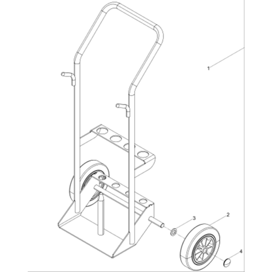 Cart Transportation Assembly-1 for Wacker BH55 5100004026 (Petrol 27x80) Rev.103 Breakers