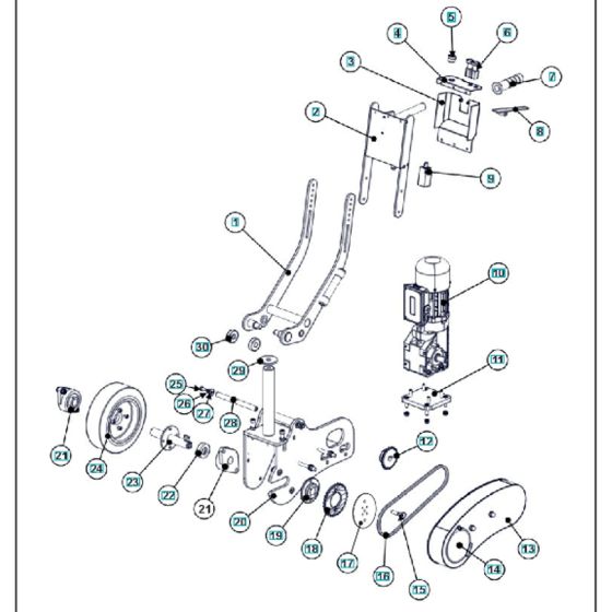 Drive Assembly for BLASTRAC 1-10DS