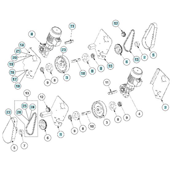Drive Assembly for Husqvarna EBE 500