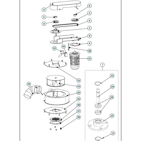 Fan Assembly for Husqvarna EBE 500