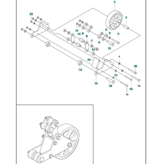Wheel Assembly for Husqvarna
