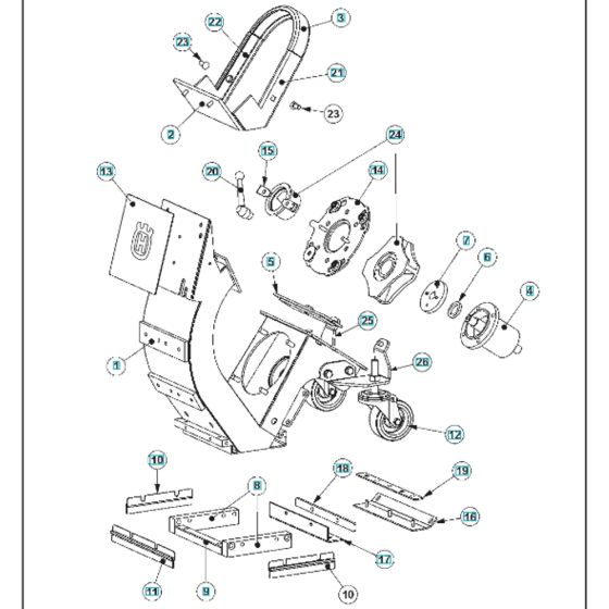 Housing Assembly for BLASTRAC 1-8DPF40