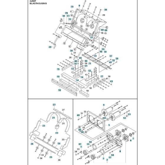 Housing Assembly for BLASTRAC 2-20DT