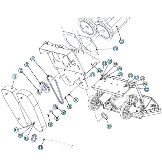 Motor Assembly for BLASTRAC 2-20DT
