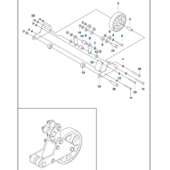 Wheel Assembly for Husqvarna
