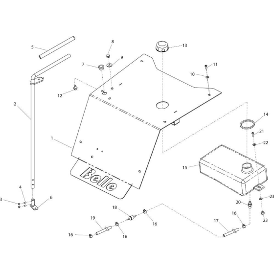 Cowl (From Serial No. 143040) Assembly for Belle BMD 300 Mini Dumper