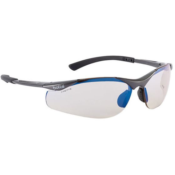 BOLLE Contour Safety Spectacles EN166 & EN170 Non-Slip Bridge Platinum Esp