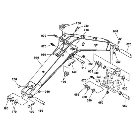 Boom Assembly for Kubota KX91-3 Mini Excavator