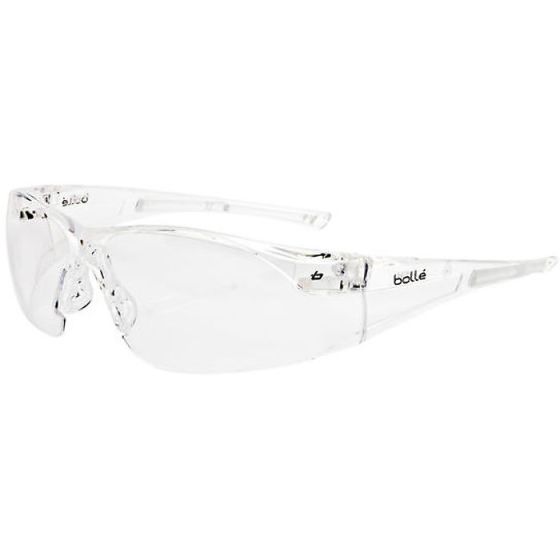 BOLLE Rush Safety Glasses Panoramic View Anti-Static/Fog EN166 1 FT Clear