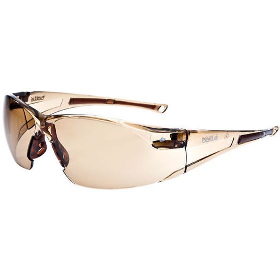 BOLLE Rush Safety Glasses Panoramic View Anti-Static/Fog EN166 1FT Twilight