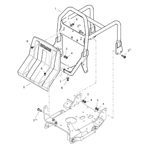 Protection Bow for Bomag BP 12/40