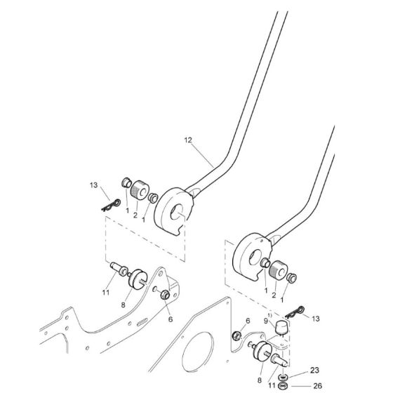 Steering Handle for Bomag BP 18/45-2