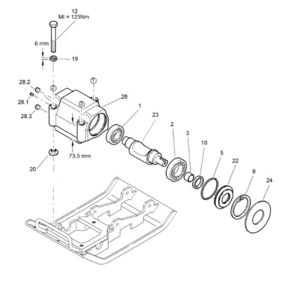 Exciter Unit for Bomag BP 6/30