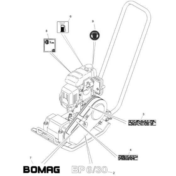Decals for Bomag BP 6/30