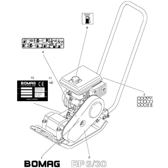 Decals/Manual for Bomag BP 6/30