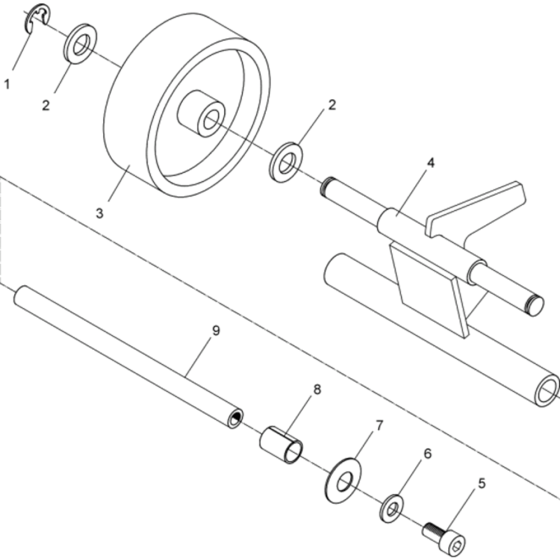 Trolley Assembly for Wacker BPS1135A-5000007425 (Petrol) Rev.100 Reversible Plate Compactor