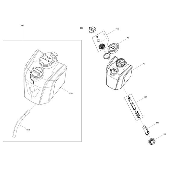 Water Tank Assembly for Wacker