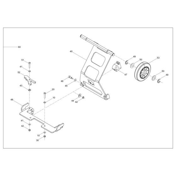 Trolley Assembly for Wacker BPS1550Bw