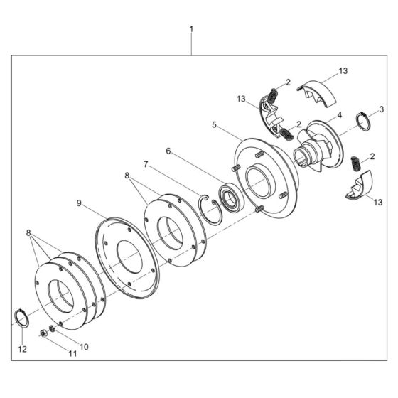 Clutch Assembly for Wacker BPS2550A