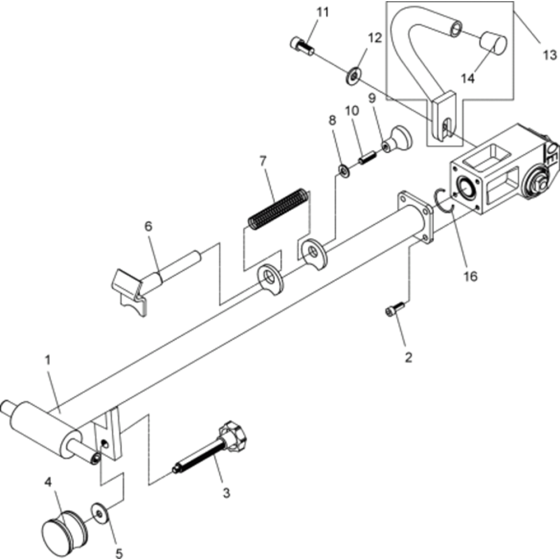 Centre Pole Assembly for Wacker BPU2440A 5000007867 (Petrol) Rev. 100 Reversible Plate Compactors