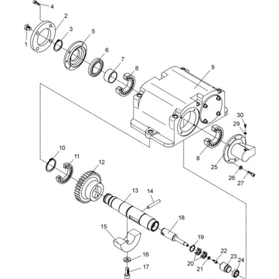 Exciter Assembly-1 for Wacker BPU2440A 5000007869 (Petrol) Rev. 100 Reversible Plate Compactors