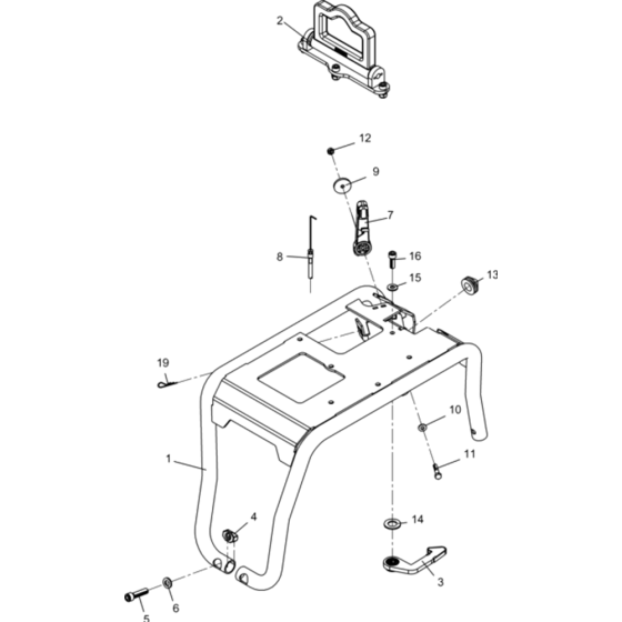 Protective Frame Assembly for Wacker BPU2540-5000008954 (Petrol) Rev.103 Reversible Plate Compactor