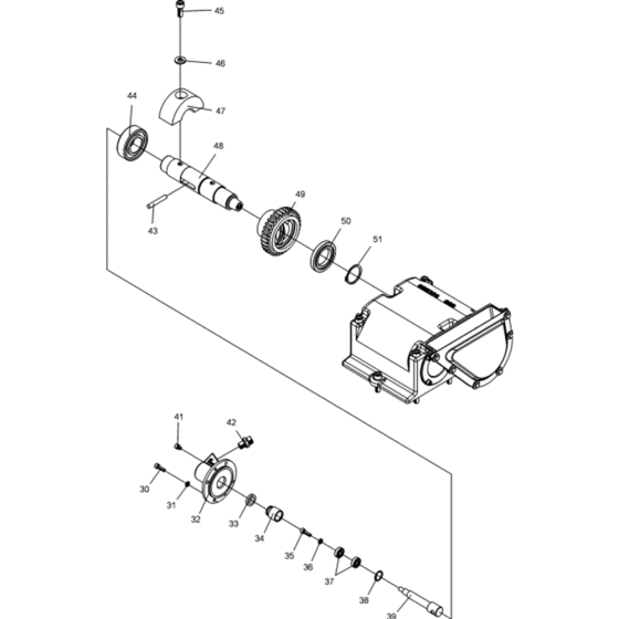 Exciter-1 Assembly for Wacker BPU2540A-5000008758 (Petrol) Rev.100 Reversible Plate Compactor