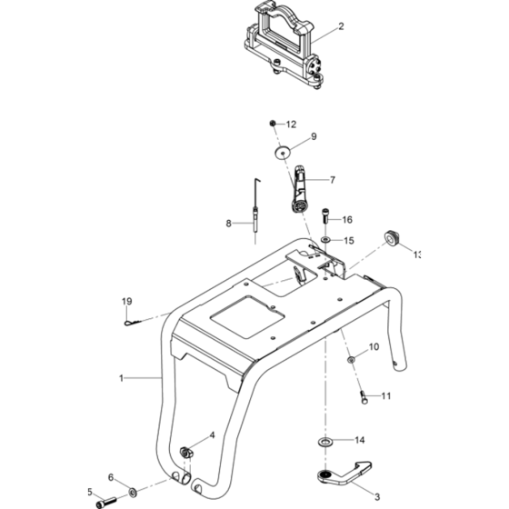 Protective Frame Assembly for Wacker BPU2540A-5000008758 (Petrol) Rev.108 Reversible Plate Compactor