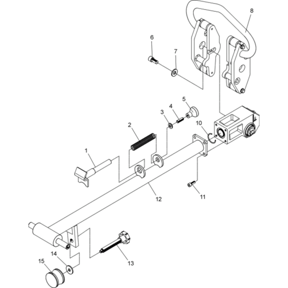 Centre Pole Assembly for Wacker BPU2950A 5000007873 (Petrol) Rev. 101 Reversible Plate Compactors