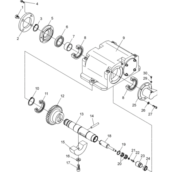 Exciter Assembly-1 for Wacker BPU2950A 5000007962 (Petrol) Rev. 100 Reversible Plate Compactors