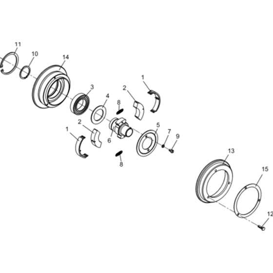 Centrifugal Clutch Assembly for Wacker BPU3050A 5000008763 (Petrol) Rev. 108 Reversible Plate Compactors