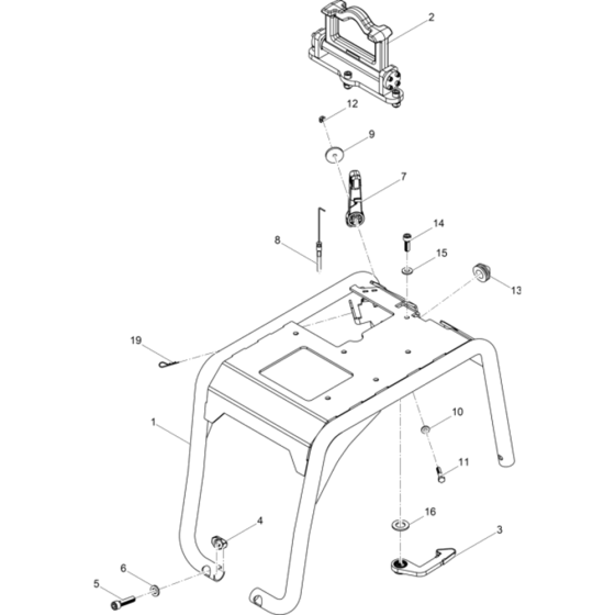 Protective Frame Assembly for Wacker BPU3050A 5000008763 (Petrol) Rev. 108 Reversible Plate Compactors