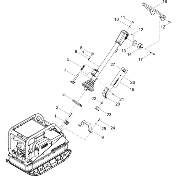 Vibratory Plate Assembly-1 for Wacker BPU3545A 5000008783 (Petrol) Rev. 109 Reversible Plate Compactors