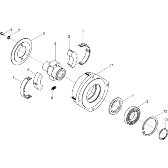 Centrifugal Clutch Assembly for Wacker BPU3545A 5000008783 (Petrol) Rev. 109 Reversible Plate Compactors