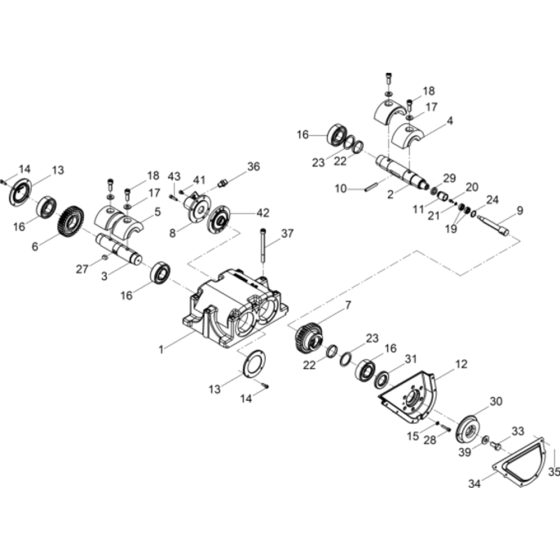 Exciter Assembly for Wacker BPU3750ATS 5000610408 (Petrol) Rev. 101 Reversible Plate Compactors