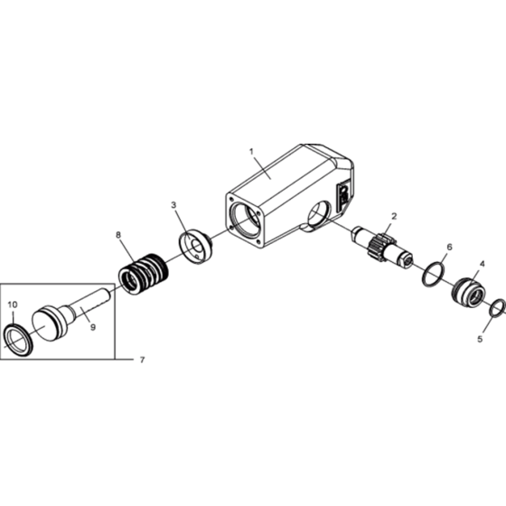 Centre Pole Head Assembly for Wacker BPU4045A 5000610345 (Petrol) Rev. 101 Reversible Plate Compactors