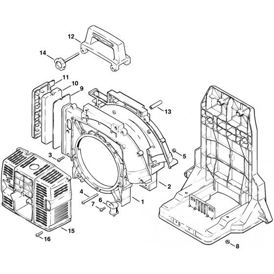 Fan Housing Assembly for Stihl BR106 Blower