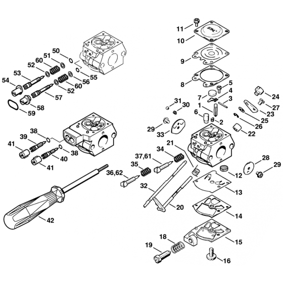 Carburetor for Stihl BR320