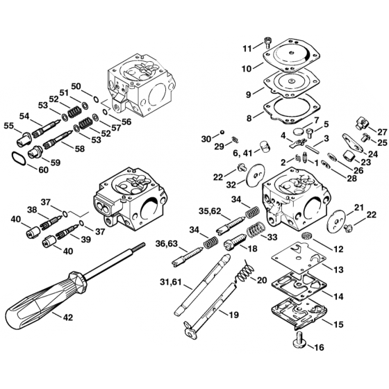 Carburetor Assembly for Stihl BR320
