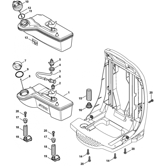 Fuel Tank AV System for Stihl