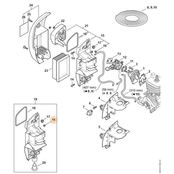 Spacer Flange & Air Filter