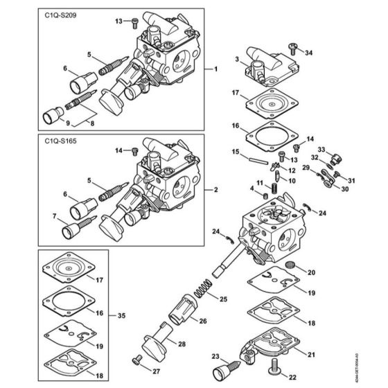 Carburetor for Stihl BR 430