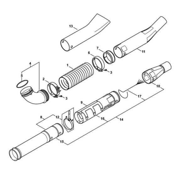 Pleated Hose & Blower Tube