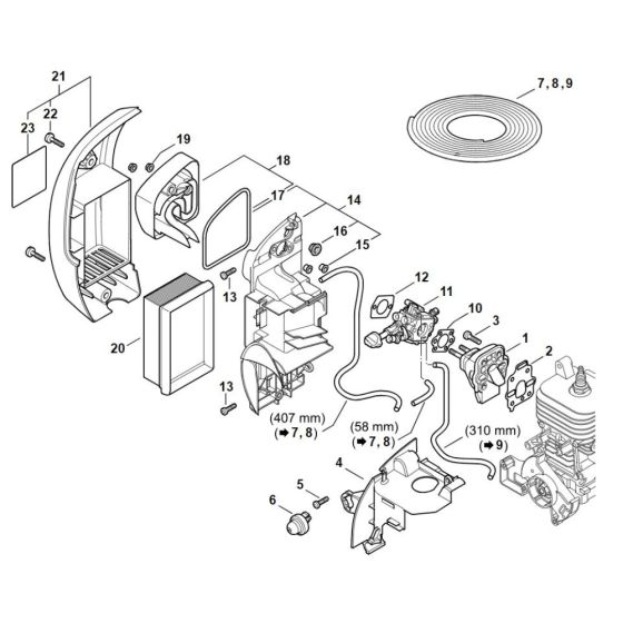 Spacer Flange & Air Filter