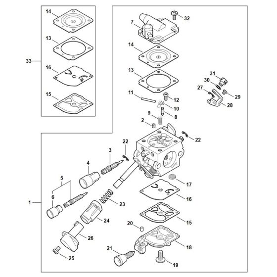 Carburetor for Stihl BR 450