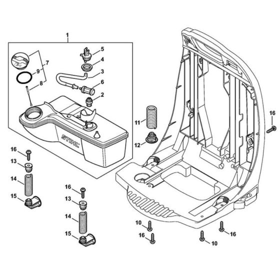 Fuel Tank & AV System for Stihl