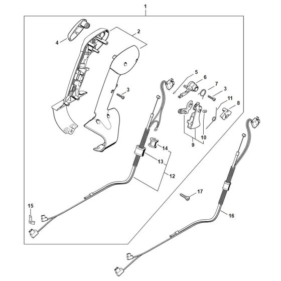 Control Handle for Stihl BR 550